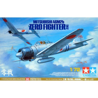 ZERO FIGHTER MITSUBISHI A6M2b - 1/72 SCALE - TAMIYA 60780